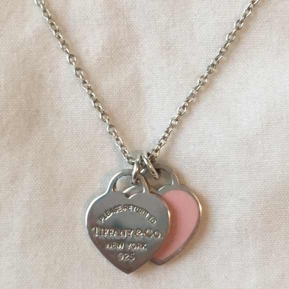 Tiffany & Co. Jewelry - Tiffany mini heart double pendant and chain